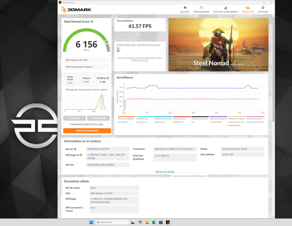 test pcspecialist pc gaming ryzen9000 rx9070 steel nomad