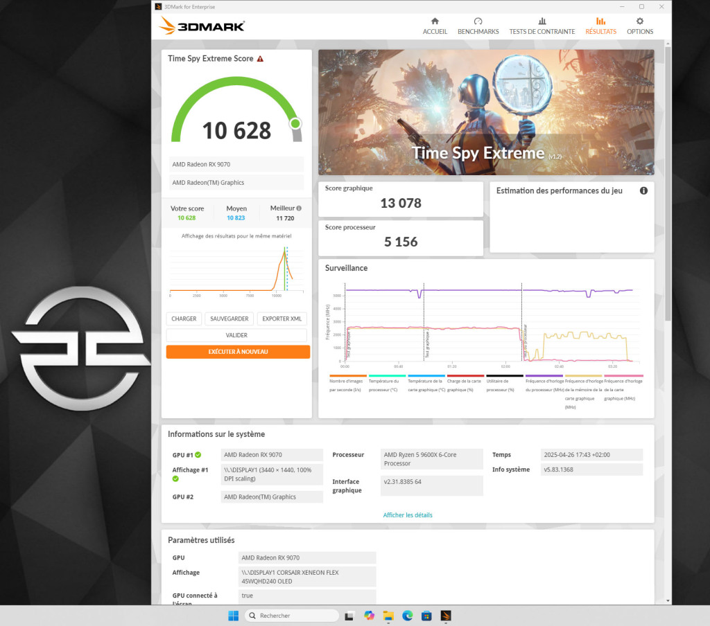 test pcspecialist pc gaming ryzen9000 rx9070 time spy extreme