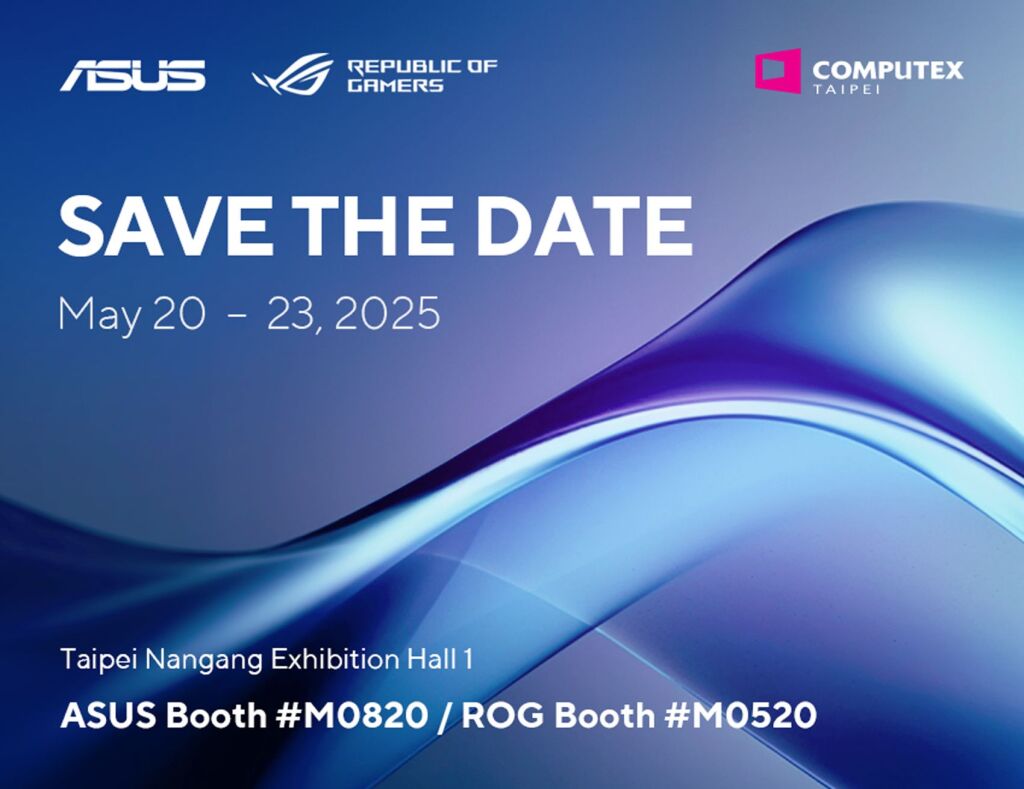 ASUS et ROG vont lever le voile sur leurs dernières innovations IA et des expériences de jeu immersives lors du Computex 2025 2 2025computex save the date