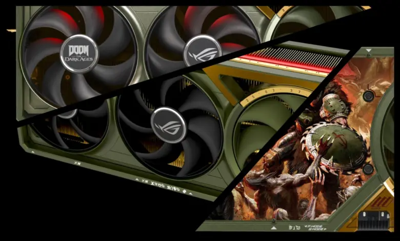 ASUS ROG Astral RTX 5080 DOOM Edition : une carte graphique collector entre hommage et démesure 1 ASUS ROG Astral RTX 5080 DOOM Edition