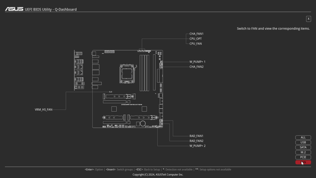Asus Q Dashboard fan headers