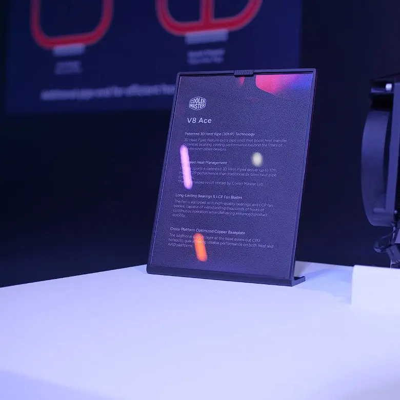 COMPUTEX 2025 : Cooler Master présente trois ventirads équipés de la technologie 3DHP 7 Computex Cooler Master V8 Ace fiche technique