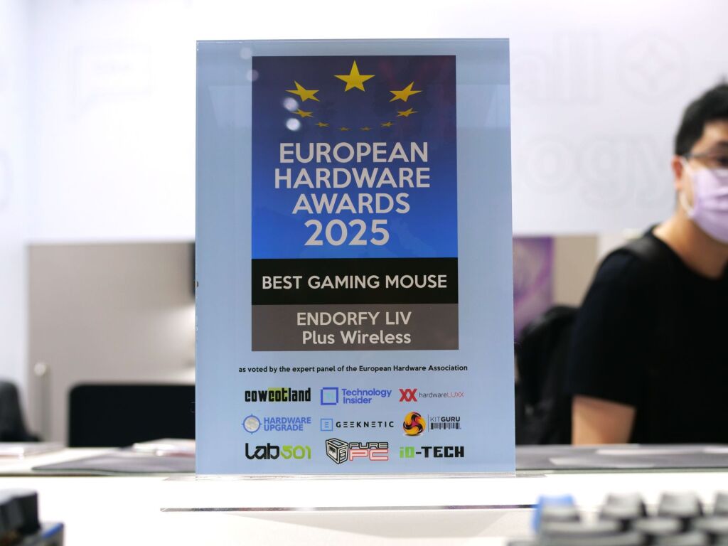 La ENDORFY LIV Plus Wireless sacrée meilleure souris gaming aux EHA Awards 2025 2 EHA Awards 2025 27 Best Gaming Mouse endorfy liv plus wireless computex 2025