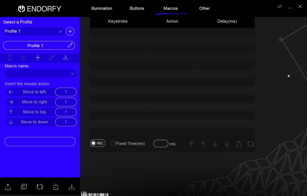 ENDORFY Celeris 1800 logiciel macros