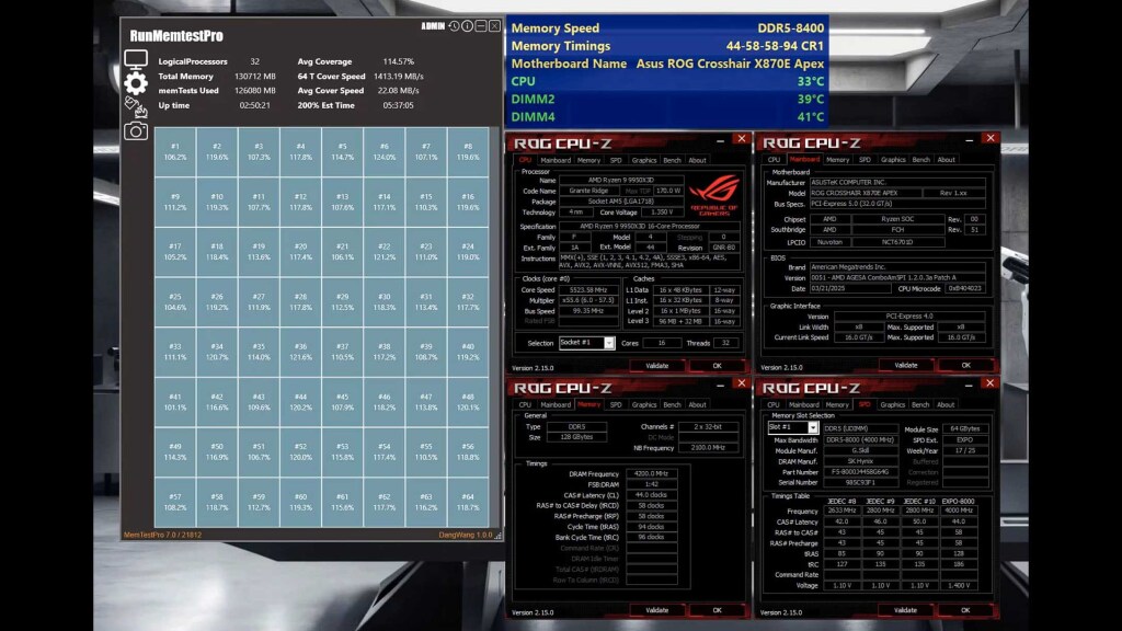 G.SKILL présente la mémoire DDR5-8400 CL44 128 Go (2x64 Go) 3 GSKILL DDR5-8400 CL44 128 Go