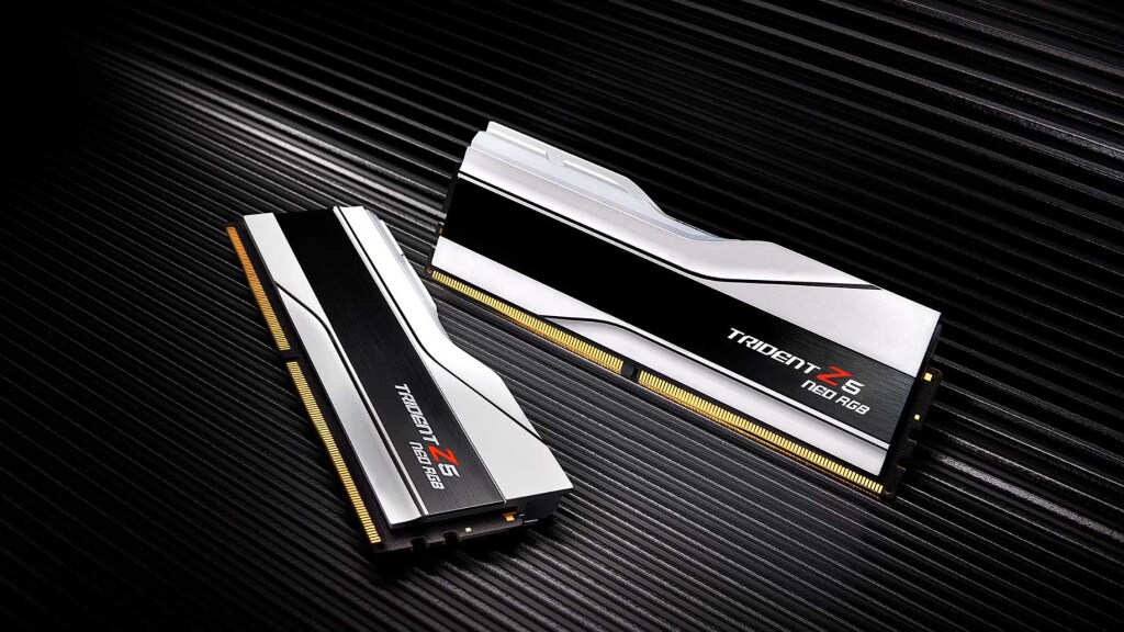 G.SKILL présente la mémoire DDR5-8400 CL44 128 Go (2x64 Go) 2 GSKILL DDR5-8400 CL44 128 Go Z5 Neo RGB