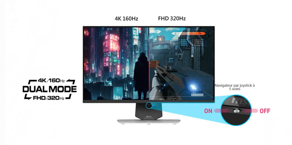 MSI dévoile le MPG 274URDFW E16M – un moniteur de jeu mini-LED, double mode et piloté par l’IA 5 MSI MPG 274URDFW E16M double mode