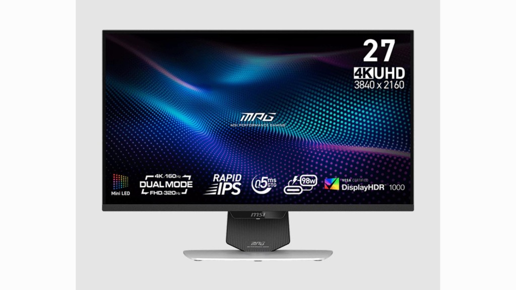 MSI dévoile le MPG 274URDFW E16M – un moniteur de jeu mini-LED, double mode et piloté par l’IA 2 MSI MPG 274URDFW E16M face