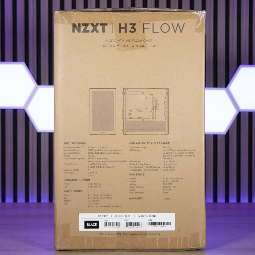 NZXT H3 Flow emballage petit côté 2