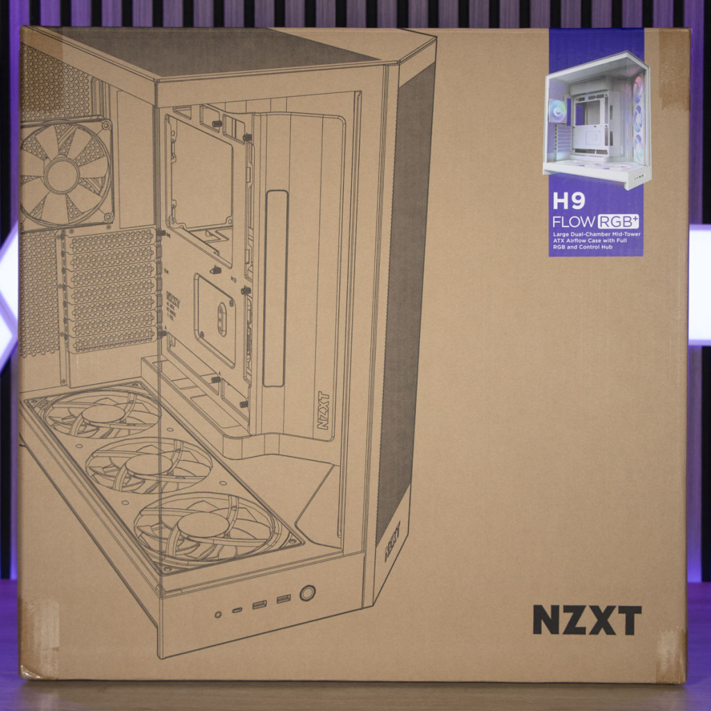 NZXT H9 Flow RGB+ emballage face arrière