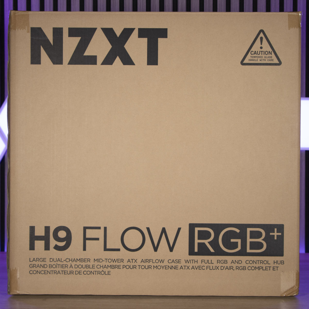 NZXT H9 Flow RGB+ emballage face avant