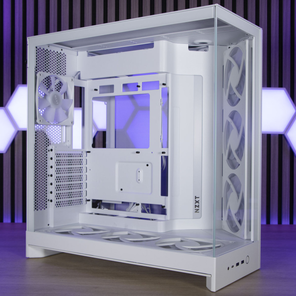 NZXT H9 Flow RGB+ trois quarts gauche