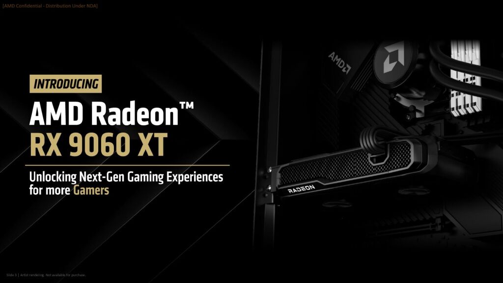 AMD RX 9060 XT : RDNA 4, 3.13 GHz et jusqu’à 16 Go pour dominer le 1080p 3 amd rx 9060 xt intro