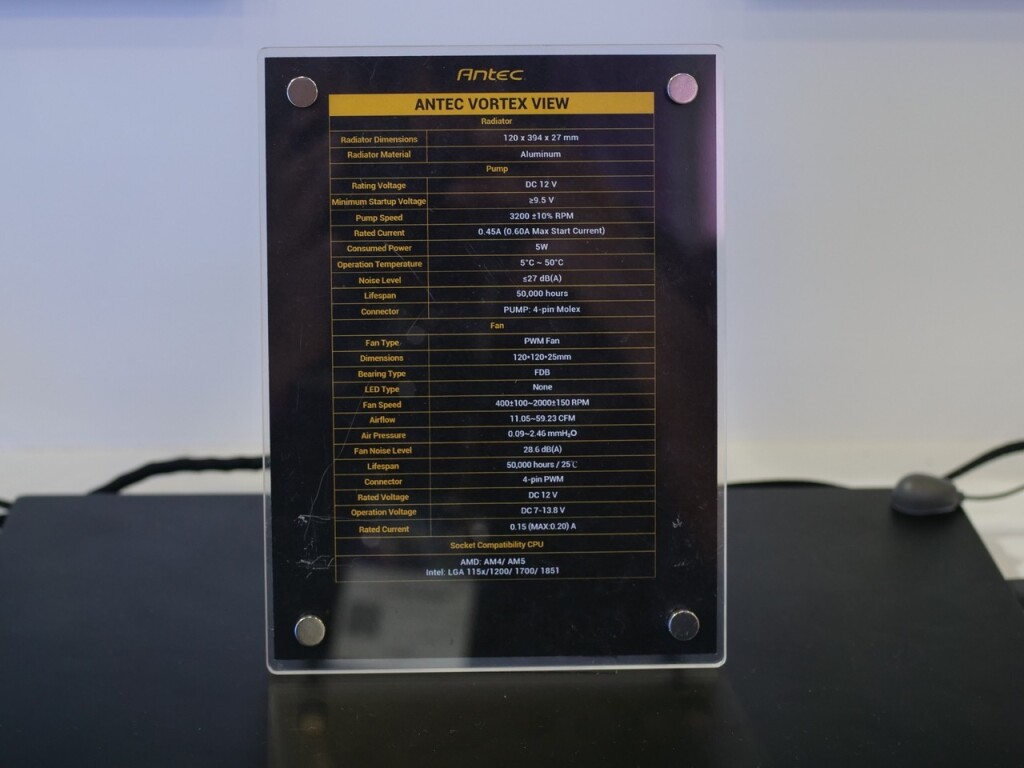 Antec impressionne au COMPUTEX 2025 avec le Nine Hundred et le Vortex View 6 antec Vortex View specs
