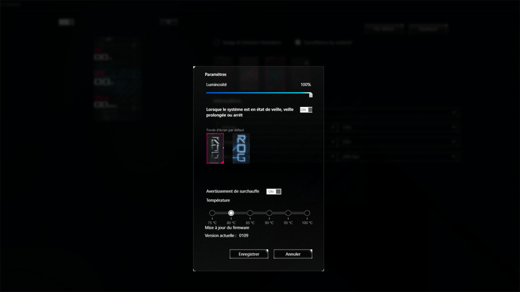 armoury crate settings