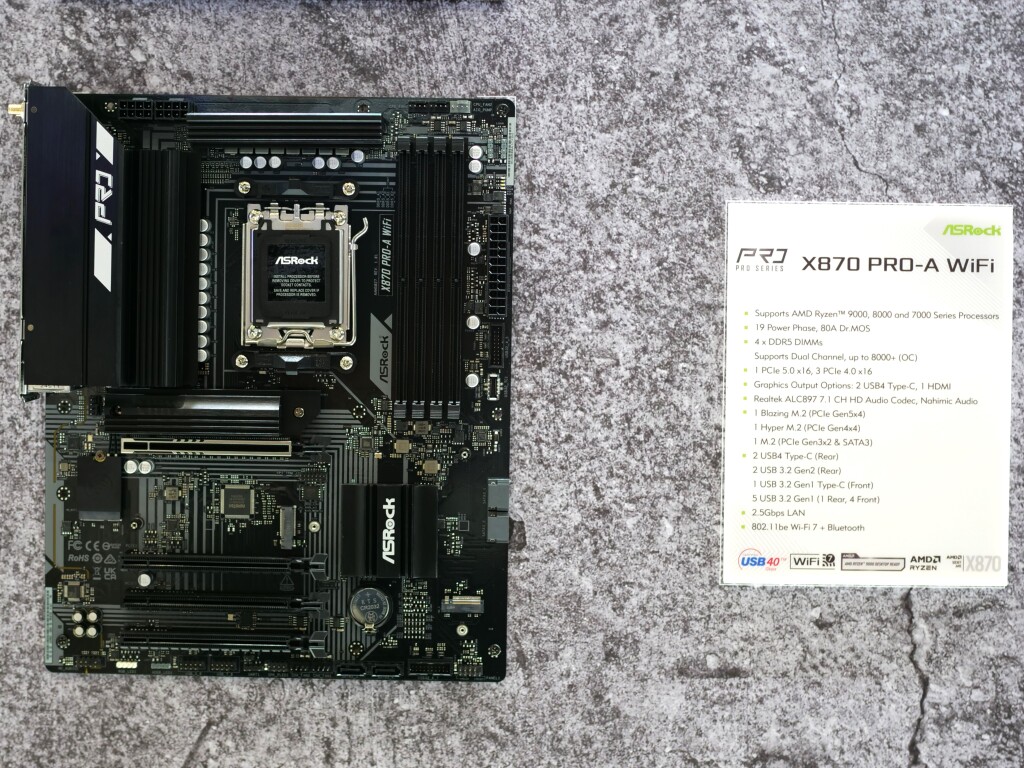Computex 2025 : ASRock élargit sa gamme X870, la Taichi OCF déjà en vedette 9 asrock x870 pro a wifi