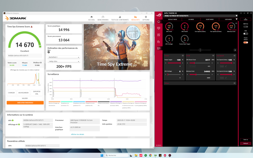 asus rog rtx 5070 ti oc strix Overcloking