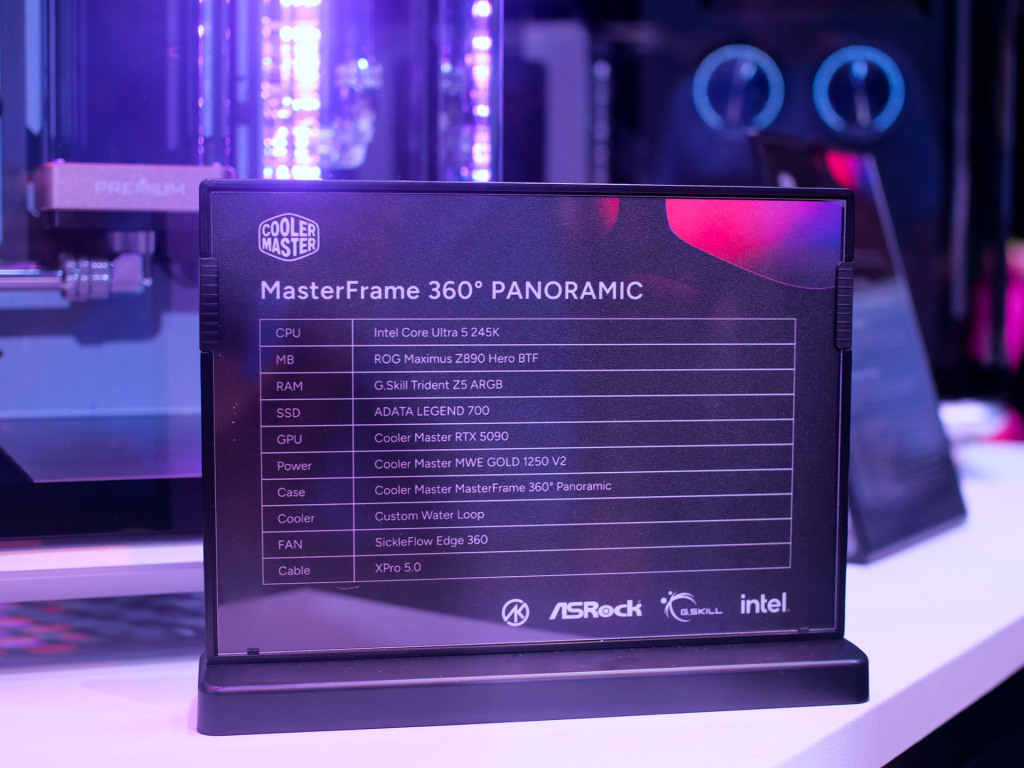 Cooler Master MasterFrame 360 Panoramic : vitrine modulaire ou vitrine marketing ? 4 cooler master MasterFrame 360 Panoramic specs