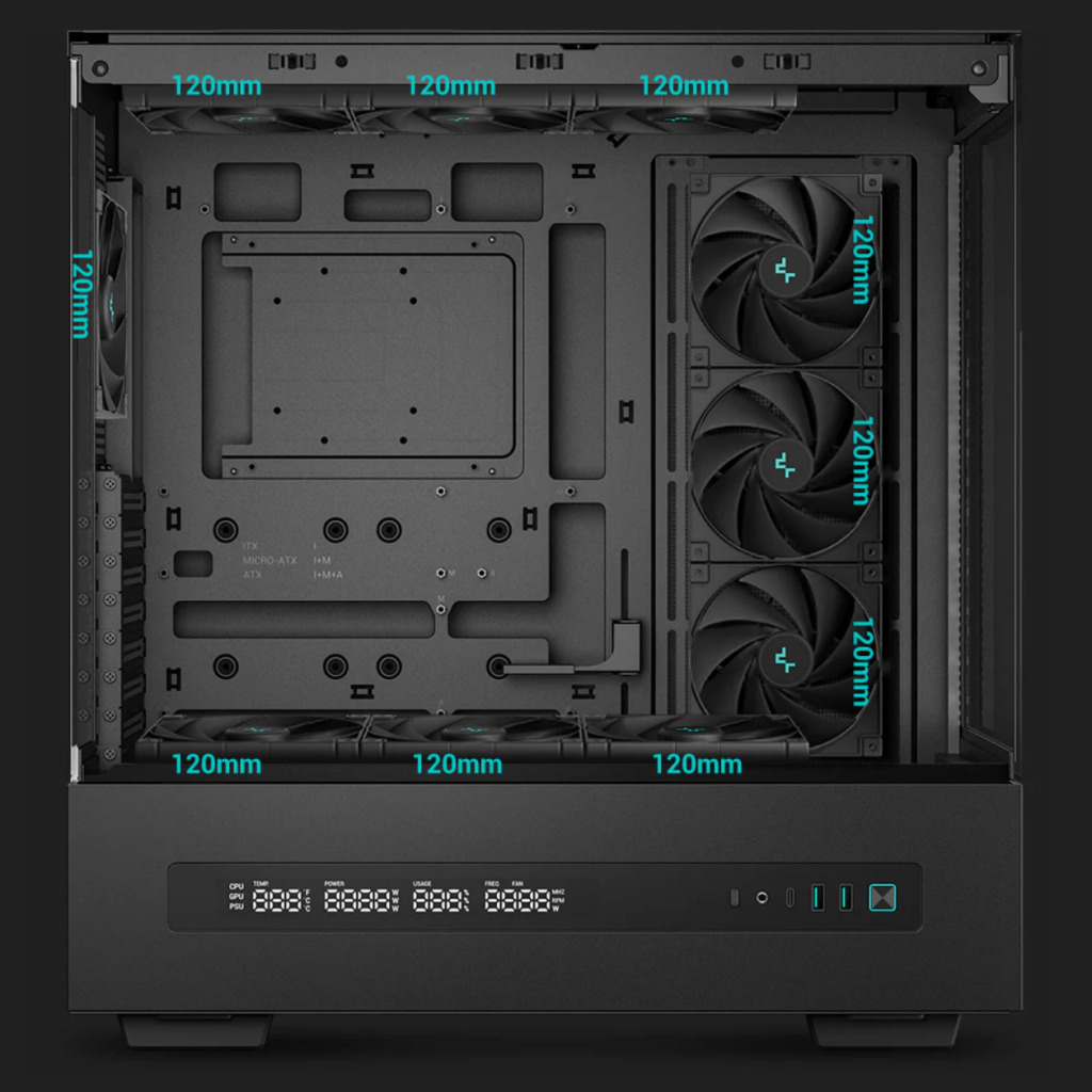 deepcool CH690 DIGITAL fans 120