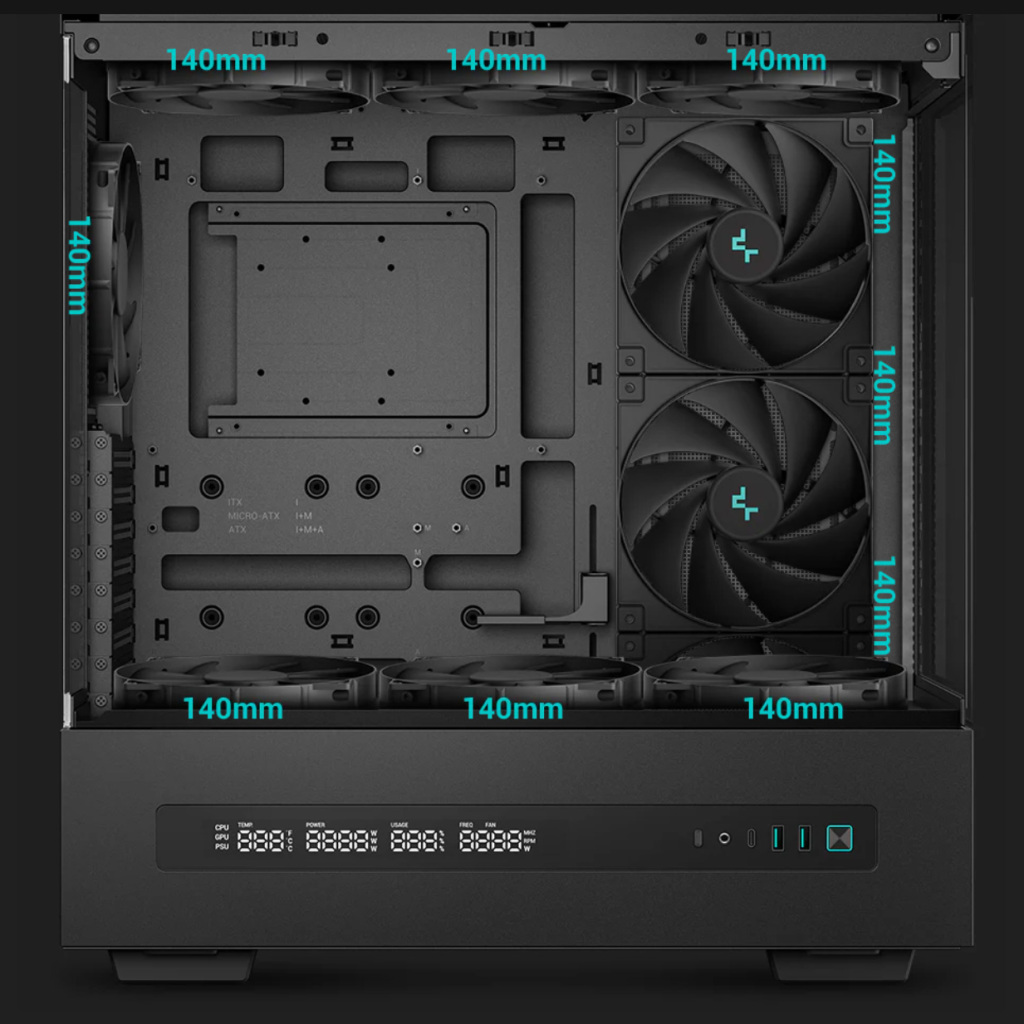 deepcool CH690 DIGITAL fans 140