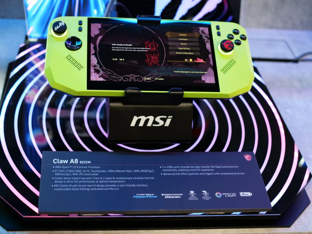 MSI Claw A8 BZ2EM : AMD RYZEN Z2 Extreme entre dans le game 7 msi claw a8 bz2em amd z2 extreme green