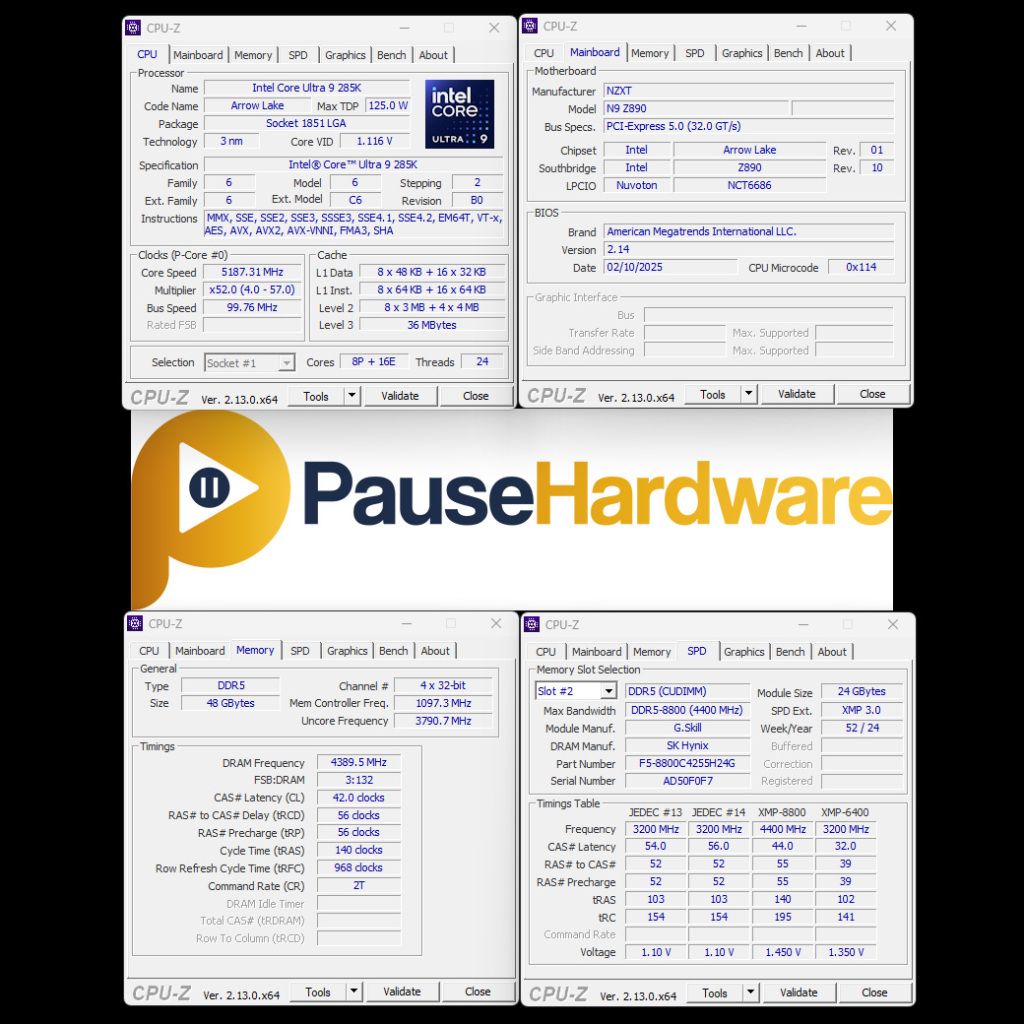nzxt n9 z890 test cpu z
