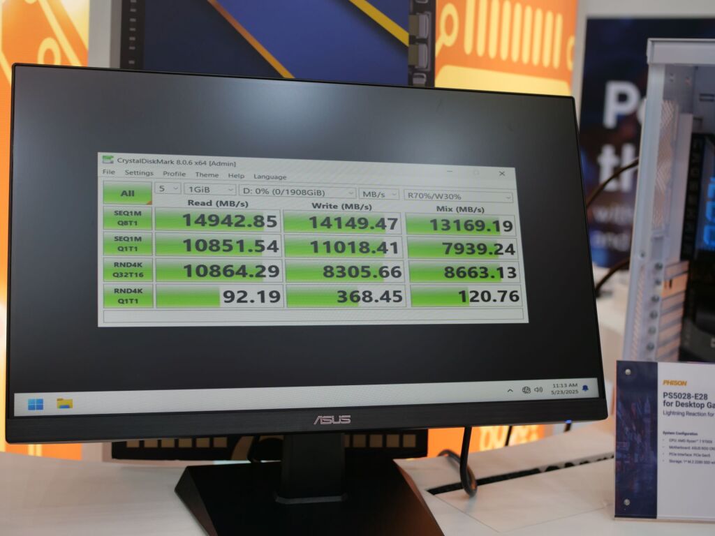 Phison E28 : un contrôleur SSD PCIe 5.0 boosté à l’IA, dévoilé au Computex 2025 5 phison ps5028 e28 ssd gen5 bench desktop ryzen