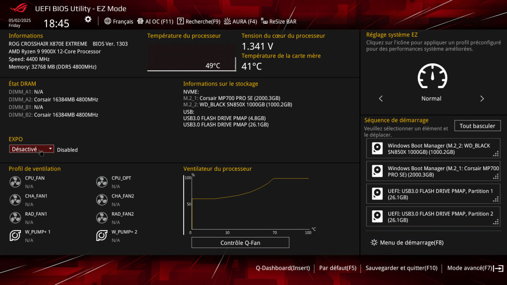 ASUS dégaine sa ROG Crosshair X870E HERO BTF : Une nouvelle ère pour les Ryzen 9000 3 rog crosshair x870e extreme bios ez