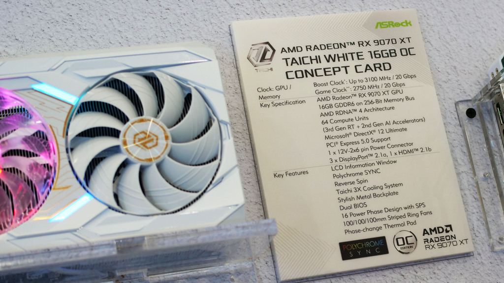 COMPUTEX 2025 : ASRock muscle la gamme RX 9070 XT avec les modèles Steel Legend Dark et Taichi White 4 rx 9070 xt taichi white specs