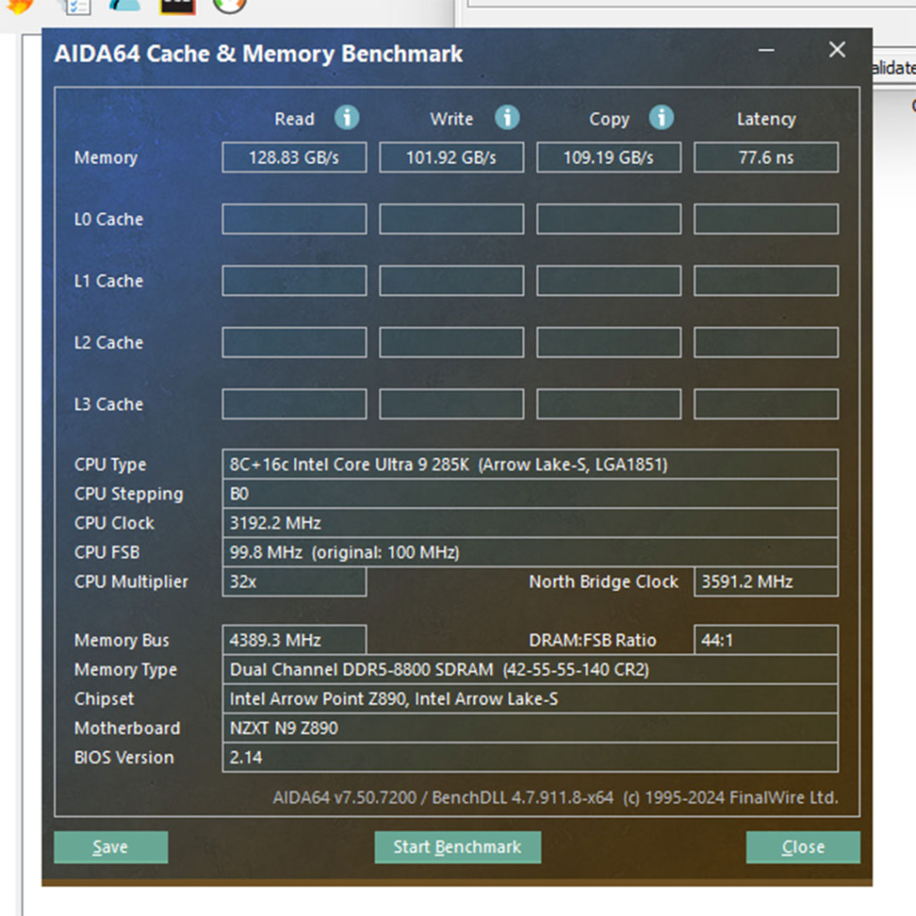 test nzxt n9 z890 ddr5 speed
