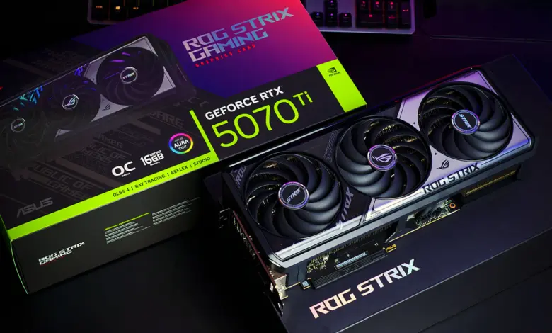 test rog strix rtx5070ti o16g gaming