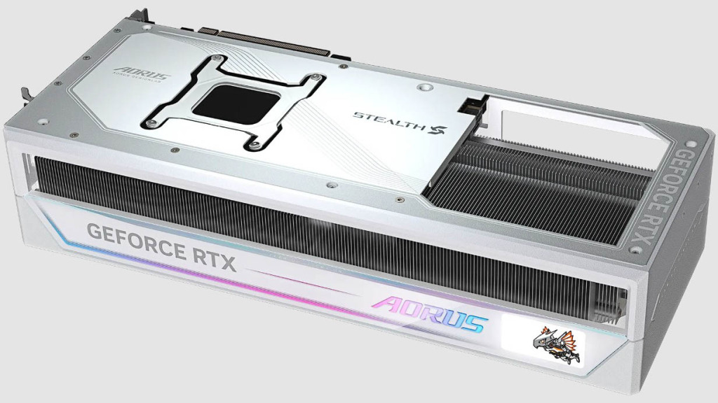 GIGABYTE lance la carte graphique AORUS GeForce RTX 5090 STEALTH ICE 3 AORUS GeForce RTX 5090 STEALTH ICE 32G backplate