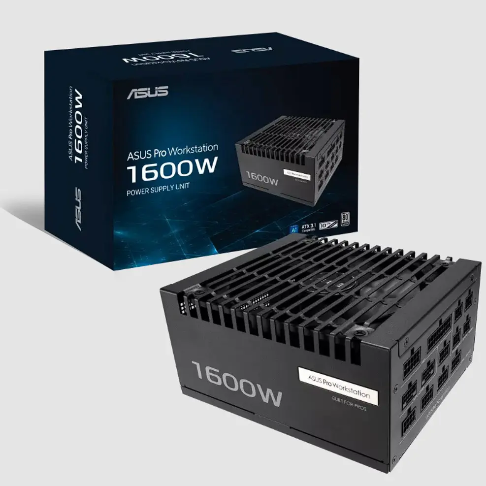 ASUS annonce les alimentations Pro WS Platinum Series : jusqu'à 3000W de puissance dans un format compact ! 6 ASUS Pro WS Platinum 3000 boite