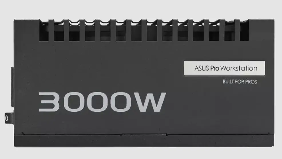 ASUS annonce les alimentations Pro WS Platinum Series : jusqu'à 3000W de puissance dans un format compact ! 4 ASUS Pro WS Platinum 3000 côté