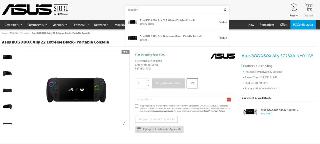 ASUS ROG Xbox Ally : la console portable Microsoft fuit entre 599 et 899 € 2 ASUS ROG XBOX ALLY PRICE