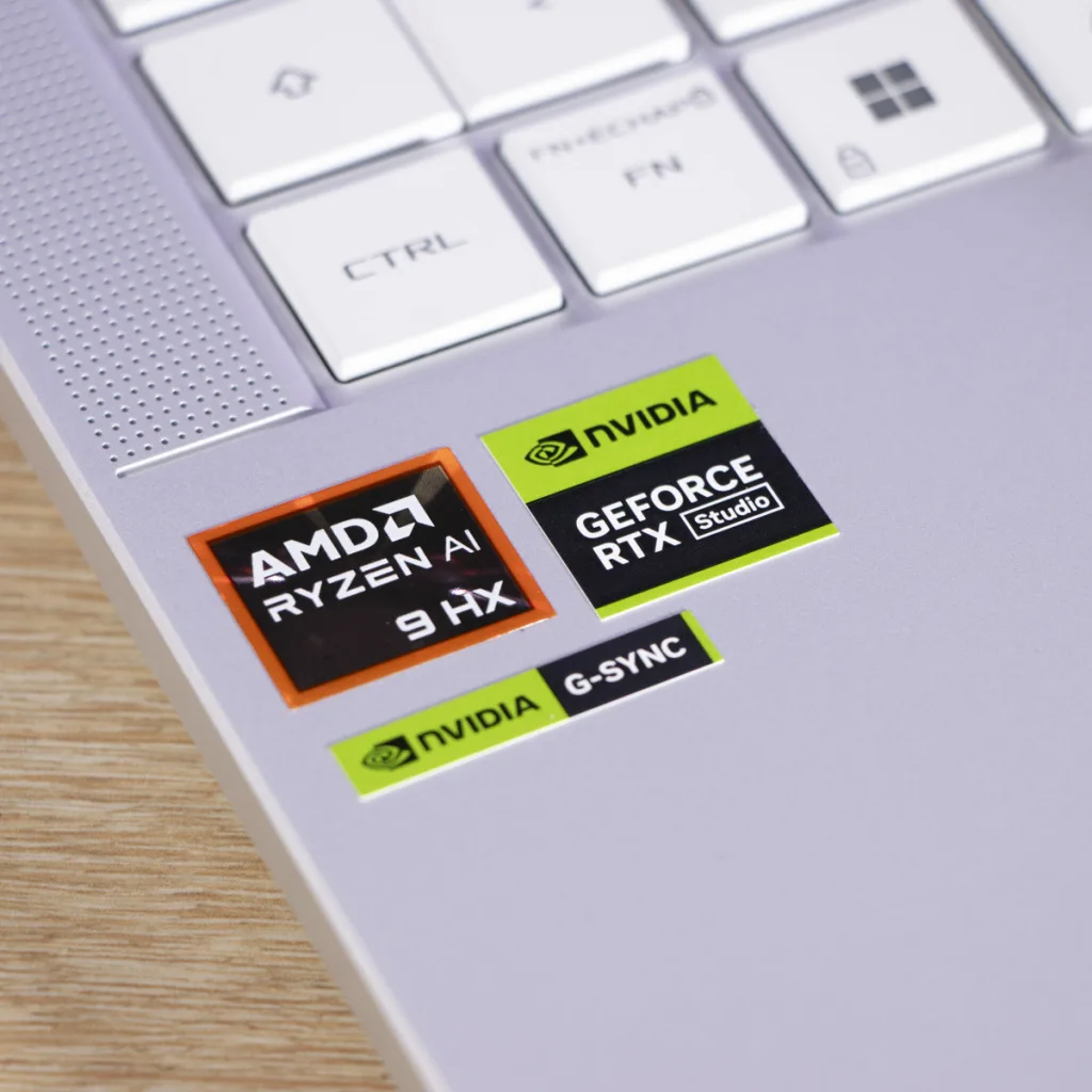 ASUS ROG Zephyrus G14 plateau étiquettes