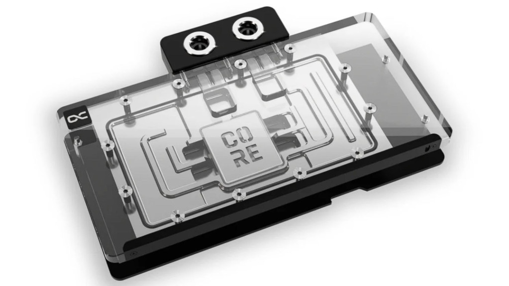 Nouveau waterblock Alphacool Core RTX 5080 / 5070Ti avec backplate 2 Alphacool Core RTX 5080 5070 Ti face