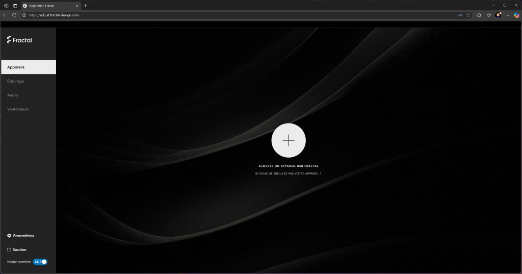 Fractal Scape logiciel ajout appareil