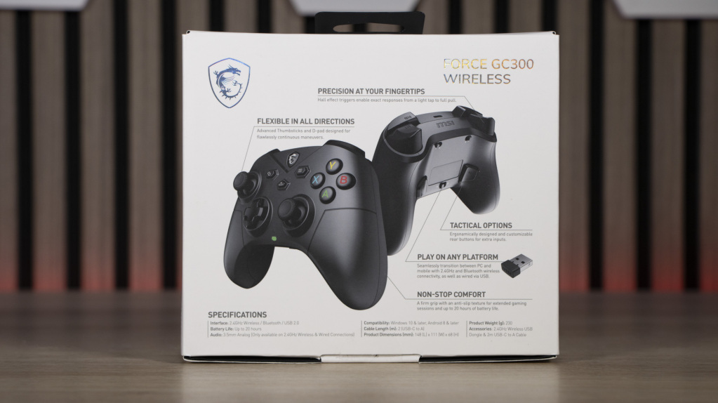 MSI FORCE GC300 Wireless emballage face arrière