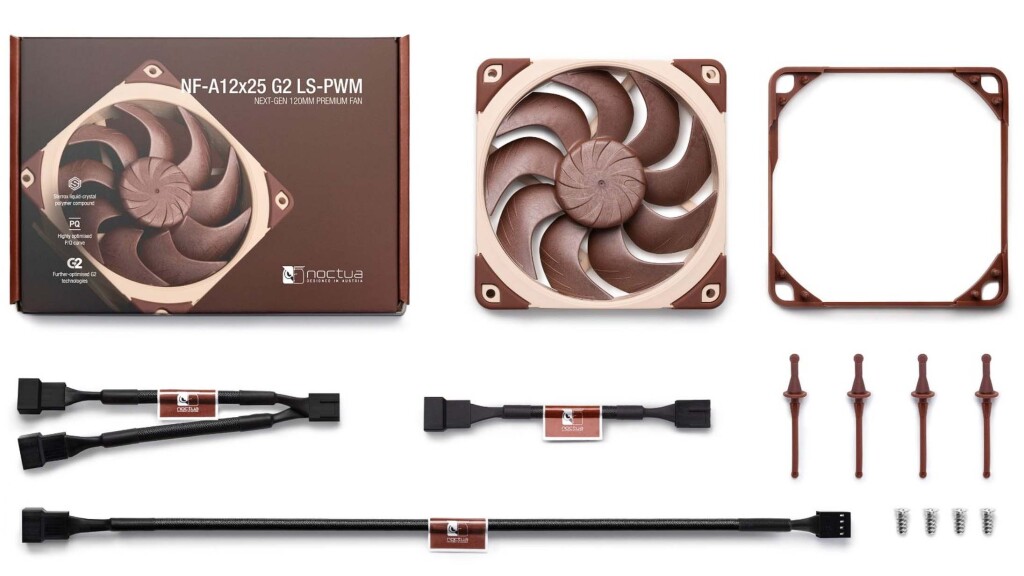 Noctua présente le ventilateur NF-A12x25 G2 de 120 mm nouvelle génération 6 Noctua NF A12x25 G2 face bundle