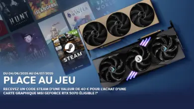 MSI GeForce RTX 5070 : un bon Steam de 40€ offert, mais pas pour toutes 23 Place au jeu MSI offre 40 eur sur Steam avecRTX 5070