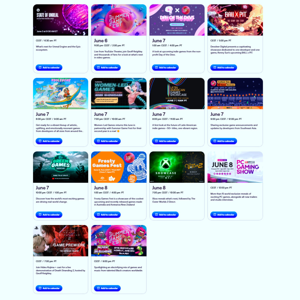 Summer Game Fest 2025 : le guide complet pour ne rien manquer 2 Summer Game Fest 2025 planning