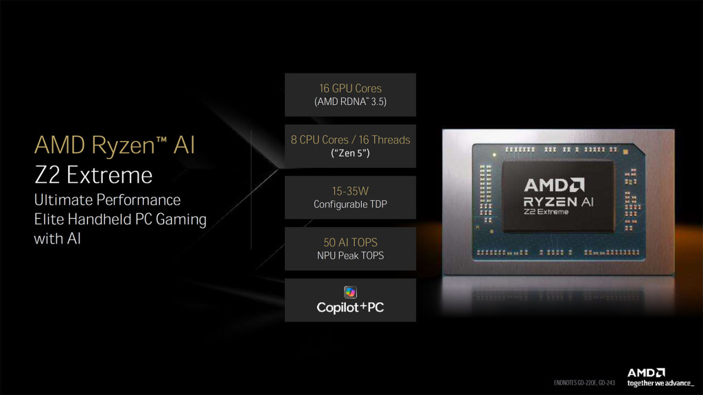 AMD Ryzen Z2 : la gamme s’élargit avec les Ryzen AI Z2 Extreme et Ryzen Z2 A 3 amd ryzen ai z2 extreme specs