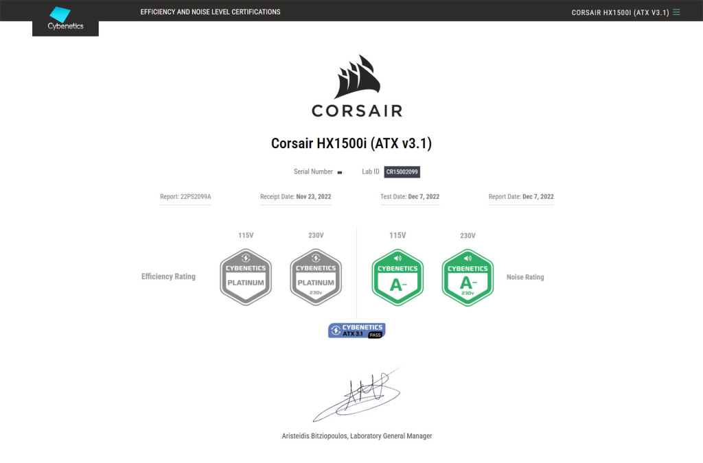 Test CORSAIR HX1500i 2025 : l’alimentation PC ultime ? 33 corsair hx1500i cybenetics 01