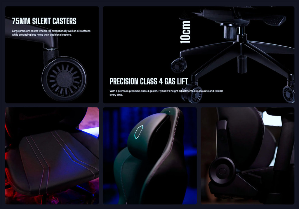 Chaises Gaming et Ergonomiques Cooler Master : Hybrid M, Hybrid 1 Ergo, Synk X et Motion 1 – Guide Complet 7 hybrid 1 ergo 03