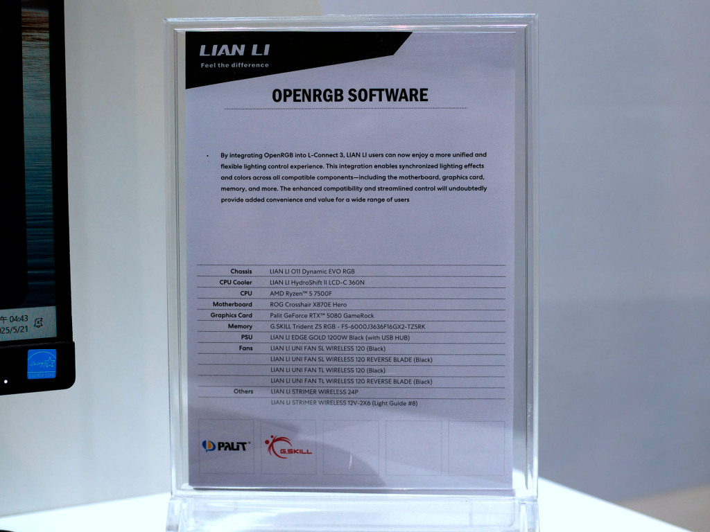 OpenRGB débarque dans L-Connect 3 : Lian Li harmonise son RGB au Computex 2025 2 specs lian li l Connect 3 openRGB