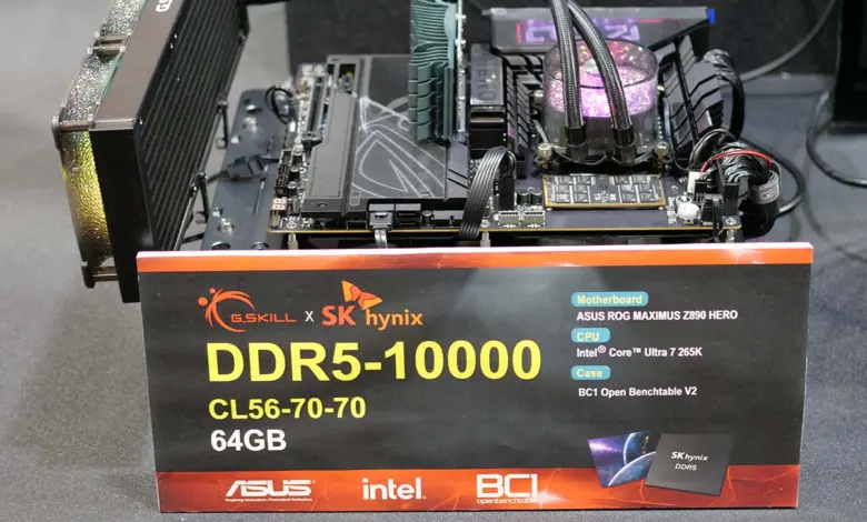 ASUS ROG Maximus Z890 HERO CAMM2 10000 mhz gskill