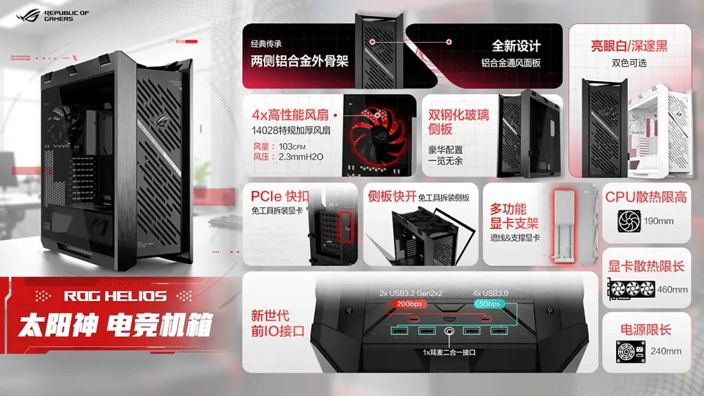 Le ROG Strix Helios II officialisé : un châssis retravaillé pensé pour les PC puissants 2 ASUS ROG Strix Helios II