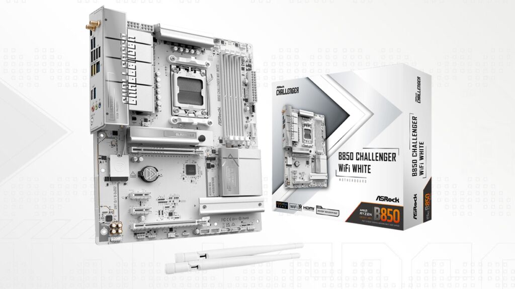 B850 Challenger : ASRock complète son offre milieu de gamme sur socket AM5 8 B850 Challenger WiFi white 2