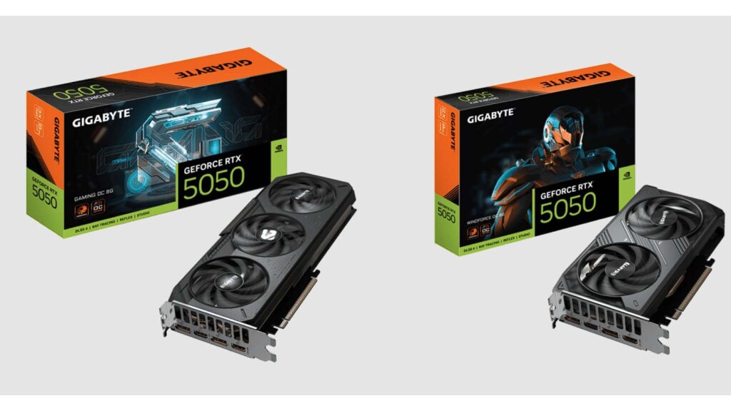 GIGABYTE lance les cartes graphiques GeForce RTX 5050 2 GIGABYTE RTX 5050 GAMING WINDFORCE